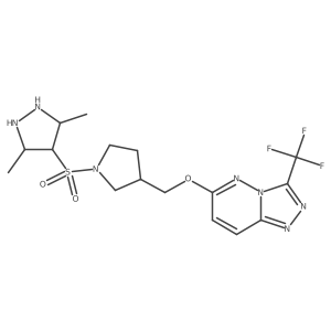 6-[[1-(3,5-Dimethylpyrazolidin-4-yl)sulfonylpyrrolidin-3-yl]methoxy]-3-(trifluoromethyl)-[1,2,4]triazolo[4,3-b]pyridazine结构式
