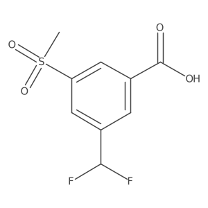 3-(Difluoromethyl)-5-(methylsulfonyl)benzoic acid Structure