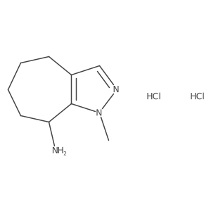 1-methyl-1H,4H,5H,6H,7H,8H-cyclohepta[c]pyrazol-8-amine dihydrochloride结构式