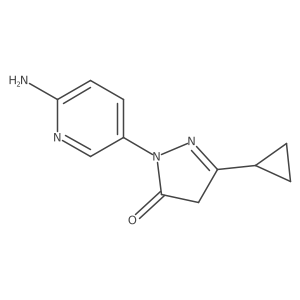 1-(6-aminopyridin-3-yl)-3-cyclopropyl-4,5-dihydro-1H-pyrazol-5-one Structure