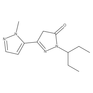 3-(1-methyl-1H-pyrazol-5-yl)-1-(pentan-3-yl)-4,5-dihydro-1H-pyrazol-5-one结构式