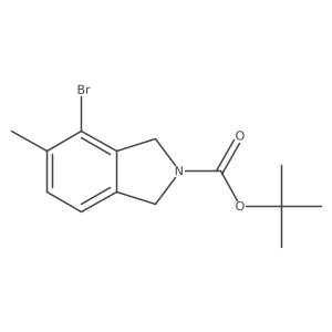 tert-butyl 4-bromo-5-methyl-2,3-dihydro-1H-isoindole-2-carboxylate结构式