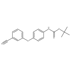 tert-butyl N-[6-(3-cyanophenoxy)pyridin-3-yl]carbamate Structure