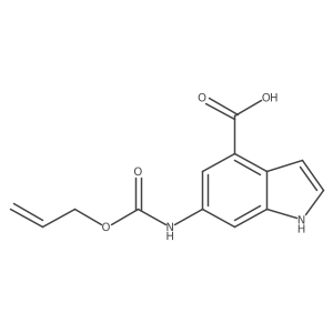 6-{[(prop-2-en-1-yloxy)carbonyl]amino}-1H-indole-4-carboxylic acid Structure