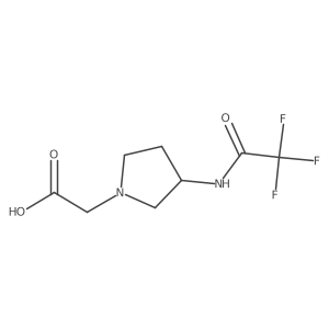 2-[3-(Trifluoroacetamido)pyrrolidin-1-yl]acetic acid结构式