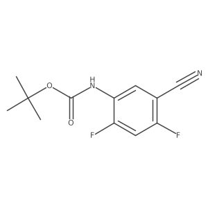 tert-butyl N-(5-cyano-2,4-difluorophenyl)carbamate结构式