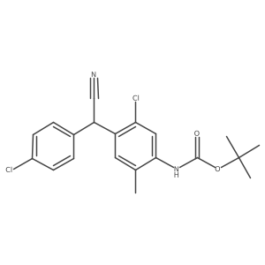 tert-butyl N-{5-chloro-4-[(4-chlorophenyl)(cyano)methyl]-2-methylphenyl}carbamate Structure