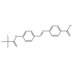 4-[(1E)-2-[4-(2,2,2-trifluoroacetamido)phenyl]diazen-1-yl]benzoic acid Structure