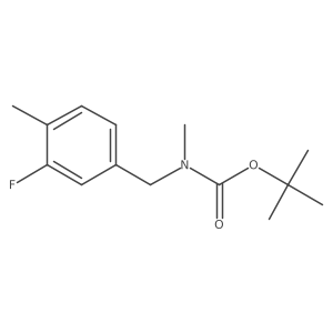 tert-butyl N-[(3-fluoro-4-methylphenyl)methyl]-N-methylcarbamate Structure
