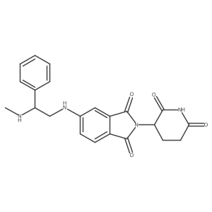 2-(2,6-Dioxo-3-piperidyl)-5-[[2-(methylamino)-2-phenyl-ethyl]amino]isoindoline-1,3-dione结构式
