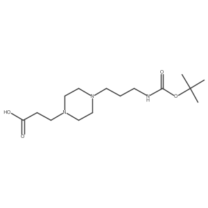 3-[4-(3-{[(Tert-butoxy)carbonyl]amino}propyl)piperazin-1-yl]propanoic acid Structure
