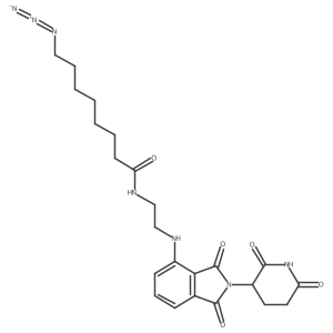 8-azido-N-[2-[[2-(2,6-dioxo-3-piperidyl)-1,3-dioxo-isoindolin-4-yl]amino]ethyl]octanamide结构式