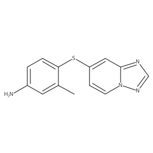 3-Methyl-4-([1,2,4]triazolo[1,5-a]pyridin-7-ylthio)benzenamine结构式