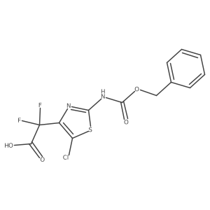 2-(2-{[(Benzyloxy)carbonyl]amino}-5-chloro-1,3-thiazol-4-yl)-2,2-difluoroacetic acid Structure