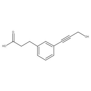 3-[3-(3-Hydroxyprop-1-ynyl)phenyl]propanoic acid结构式