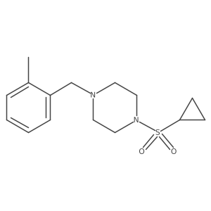 1-(Cyclopropanesulfonyl)-4-[(2-methylphenyl)methyl]piperazine结构式