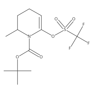 tert-Butyl 2-methyl-6-(((trifluoromethyl)sulfonyl)oxy)-3,4-dihydropyridine-1(2H)-carboxylate Structure