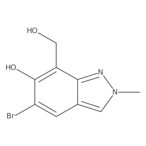 5-bromo-6-hydroxy-2-methyl-2H-Indazole-7-methanol结构式