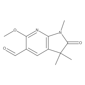 1h-Pyrrolo[2,3-b]pyridine-5-carbaldehyde,2,3-dihydro-6-methoxy-1,3,3-trimethyl-2-oxo-结构式