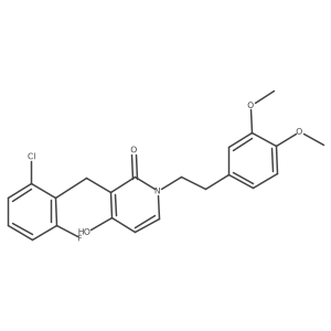 3-(2-chloro-6-fluorobenzyl)-1-(3,4-dimethoxyphenethyl)-4-hydroxy-2(1H)-pyridinone Structure