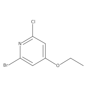 Pyridine, 2-bromo-6-chloro-4-ethoxy- Structure