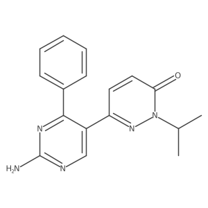 6-(2-Amino-4-phenylpyrimidin-5-yl)-2-isopropylpyridazin-3(2h)-one Structure