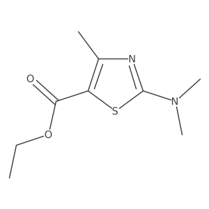Ethyl 2-(dimethylamino)-4-methyl-1,3-thiazole-5-carboxylate结构式