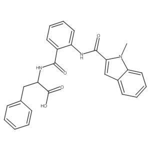 N-{2-[(1-Methyl-1H-indole-2-carbonyl)amino]benzoyl}-L-phenylalanine结构式