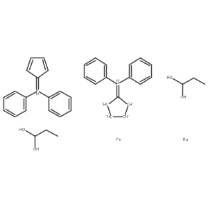 Cyclopenta-2,4-dien-1-ylidene(diphenyl)-lambda5-phosphane;cyclopentylidene(diphenyl)-lambda5-phosphane;iron;propane-1,1-diol;ruthenium结构式