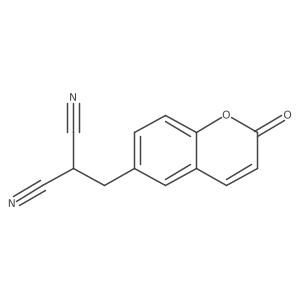 2-[(2-Oxo-2H-1-benzopyran-6-yl)methyl]propanedinitrile Structure