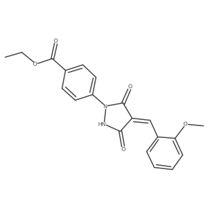 Ethyl 4-[4-(2-methoxy-benzylidene)-3,5-dioxo-pyrazolidin-1-yl]-benzoate Structure