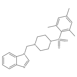 1-((4-(mesitylsulfonyl)piperazin-1-yl)methyl)-1H-benzo[d]imidazole结构式