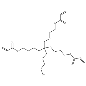 Poly(oxy-1,2-ethanediyl), I+/--hydro-I-hydroxy-, ether with 2,2-bis(hydroxymethyl)-1,3-propanediol (4:1), tri-2-propenoate Structure
