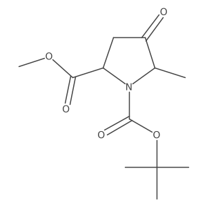 1-tert-Butyl 2-methyl 5-methyl-4-oxopyrrolidine-1,2-dicarboxylate Structure