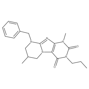 9-benzyl-1,7-dimethyl-3-propyl-6,7,8,9-tetrahydropyrimido[2,1-f]purine-2,4(1H,3H)-dione Structure