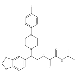 N1-(2-(benzo[d][1,3]dioxol-5-yl)-2-(4-(4-fluorophenyl)piperazin-1-yl)ethyl)-N2-isopropyloxalamide结构式