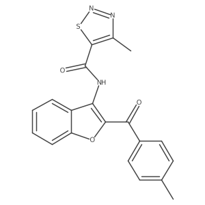 4-methyl-N-[2-(4-methylbenzoyl)-1-benzofuran-3-yl]-1,2,3-thiadiazole-5-carboxamide Structure