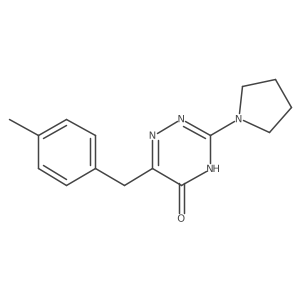 6-(4-methylbenzyl)-3-(pyrrolidin-1-yl)-1,2,4-triazin-5(4H)-one Structure