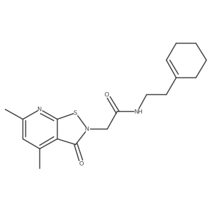 N-(2-cyclohex-1-en-1-ylethyl)-2-(4,6-dimethyl-3-oxoisothiazolo[5,4-b]pyridin-2(3H)-yl)acetamide Structure