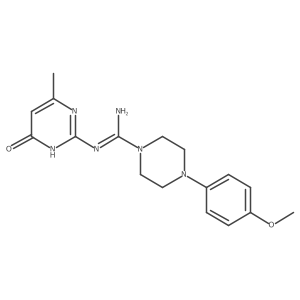 N-(1,6-Dihydro-4-methyl-6-oxo-2-pyrimidinyl)-4-(4-methoxyphenyl)-1-piperazinecarboximidamide Structure
