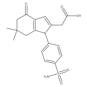 [6,6-dimethyl-4-oxo-1-(4-sulfamoylphenyl)-4,5,6,7-tetrahydro-1H-indol-2-yl]acetic acid Structure