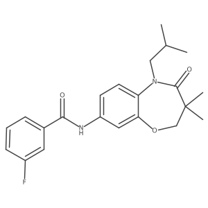 3-fluoro-N-(5-isobutyl-3,3-dimethyl-4-oxo-2,3,4,5-tetrahydrobenzo[b][1,4]oxazepin-8-yl)benzamide结构式