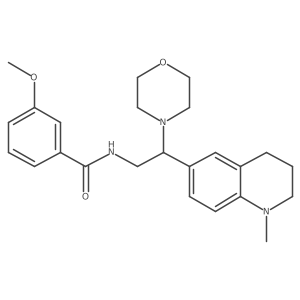 3-methoxy-N-(2-(1-methyl-1,2,3,4-tetrahydroquinolin-6-yl)-2-morpholinoethyl)benzamide结构式