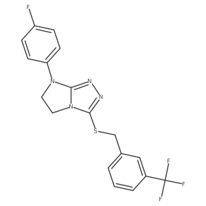 7-(4-fluorophenyl)-3-((3-(trifluoromethyl)benzyl)thio)-6,7-dihydro-5H-imidazo[2,1-c][1,2,4]triazole Structure