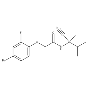 2-(4-bromo-2-fluorophenoxy)-N-(1-cyano-1,2-dimethylpropyl)acetamide Structure
