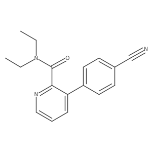 3-(4-Cyanophenyl)-N,N-diethyl-2-pyridinecarboxamide Structure