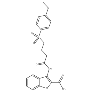 3-(4-((4-Methoxyphenyl)sulfonyl)butanamido)benzofuran-2-carboxamide结构式