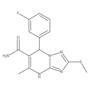 7-(3-Fluorophenyl)-5-methyl-2-(methylthio)-4,7-dihydro-[1,2,4]triazolo[1,5-a]pyrimidine-6-carboxamide Structure