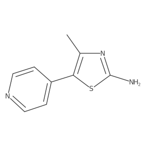 2-Amino-4-methyl-5-(pyridin-4-yl)thiazole结构式
