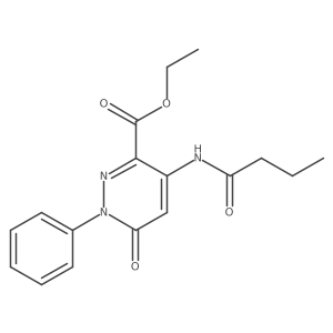 Ethyl 4-butyramido-6-oxo-1-phenyl-1,6-dihydropyridazine-3-carboxylate Structure